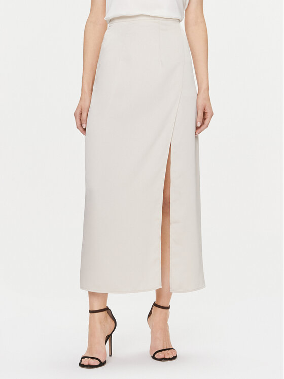 Bruuns Bazaar Миди пола BBW3744 Екрю Regular Fit цвят на ниска цена