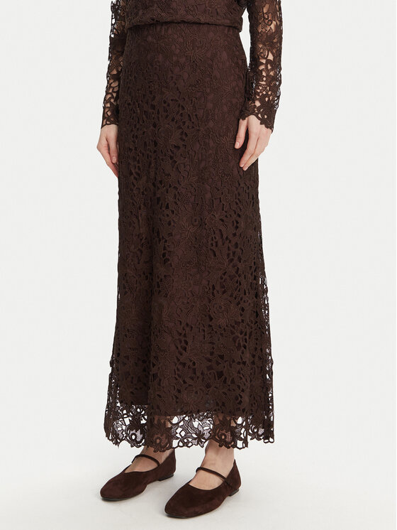 Bruuns Bazaar Миди пола Sago Joanelle BBW4518 Кафяв Regular Fit цвят на ниска цена