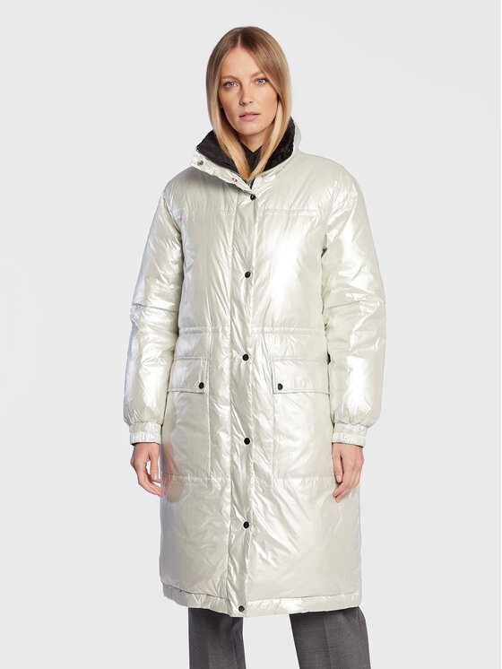 Bruuns Bazaar Пухено яке Lovisa BBW2993 Бял Regular Fit цвят на ниска цена