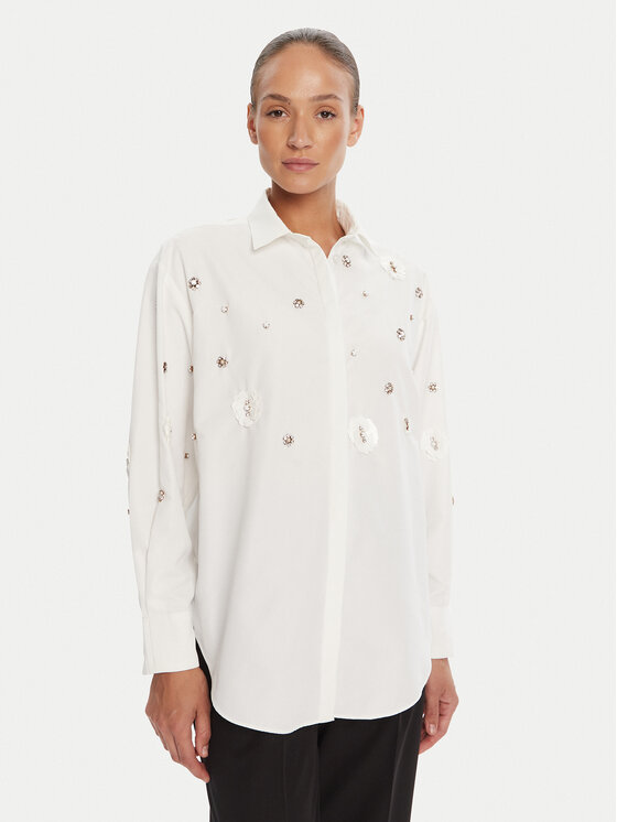 Bruuns Bazaar Риза Chrisoula Beia BBW4201 Бял Loose Fit цвят на ниска цена