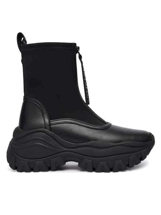 Buffalo Боти Lola Front Zip 1270140 Черен цвят на ниска цена