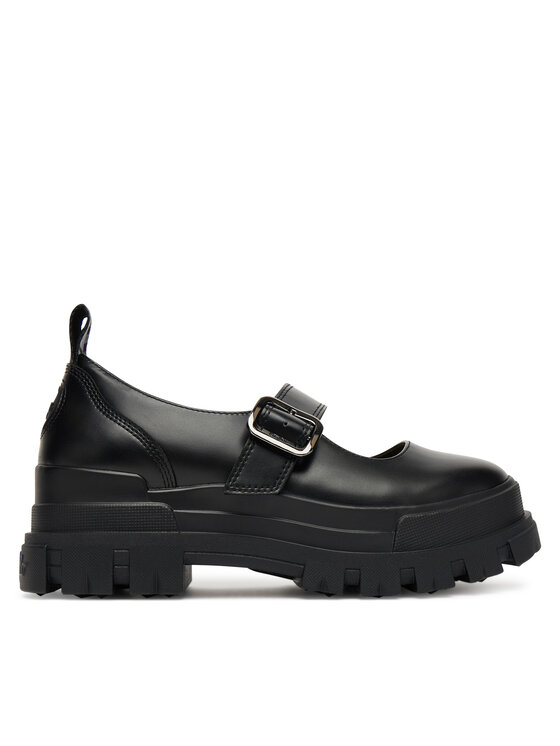 Buffalo Обувки Aspha Loafer Buckle Os 1620046 Черен цвят на ниска цена