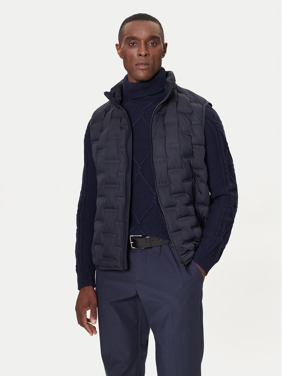 Bugatti Жилетка за костюм 875100 81052 M Тъмносин Regular Fit цвят на ниска цена