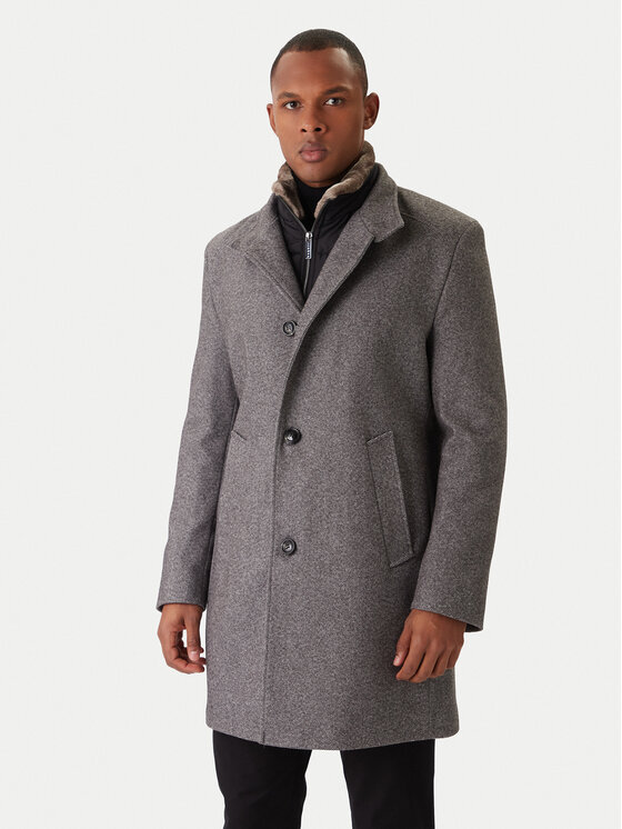 Bugatti Преходно палто 821429-84204 D Сив Regular Fit цвят на ниска цена