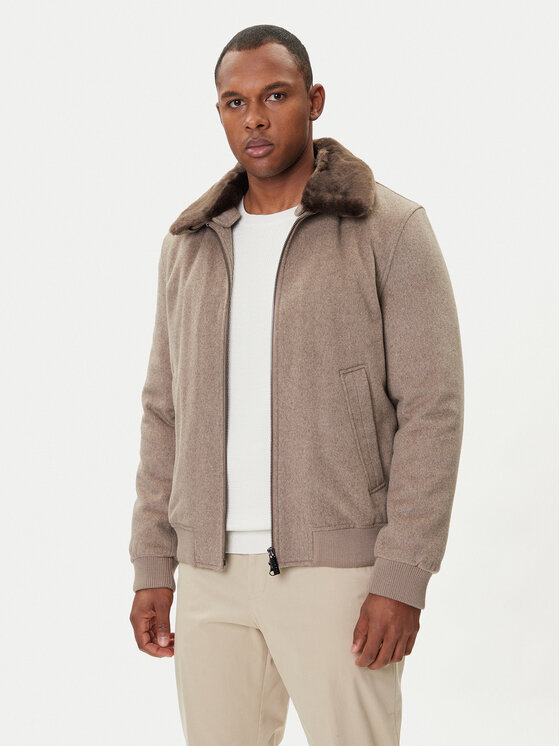 Bugatti Преходно яке 872796 81040 Бежов Regular Fit цвят на ниска цена