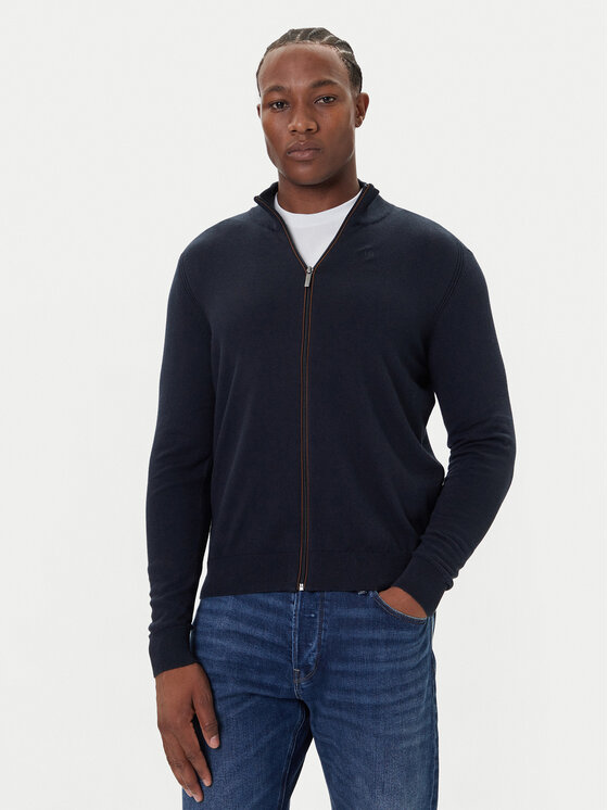 Bugatti Пуловер 7600-85520D Тъмносин Regular Fit цвят на ниска цена