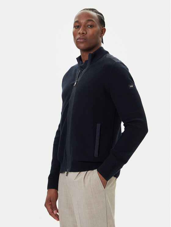 Bugatti Суитшърт 7600-85545D Тъмносин Regular Fit цвят на ниска цена