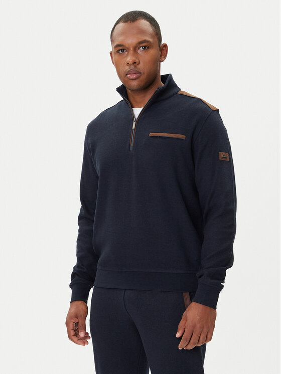 Bugatti Суитшърт 8500-85050D Тъмносин Regular Fit цвят на ниска цена