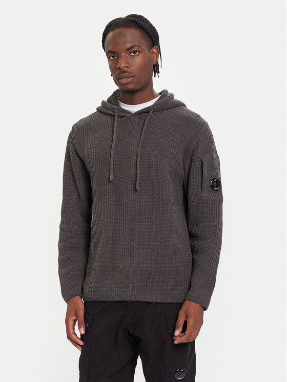 C.P. Company Пуловер 19CMKN018A005558G Сив Relaxed Fit цвят на ниска цена