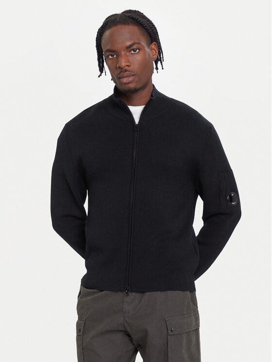 C.P. Company Пуловер 19CMKN202A006595A Черен Regular Fit цвят на ниска цена