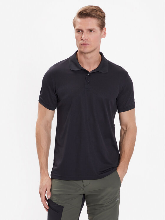 CMP Тениска с яка и копчета 3T60077 Тъмносин Regular Fit цвят на ниска цена