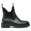 Calvin Klein Jeans Гумени ботуши Mid Rainboot Chelsea YW0YW01034 Черен цвят на ниска цена