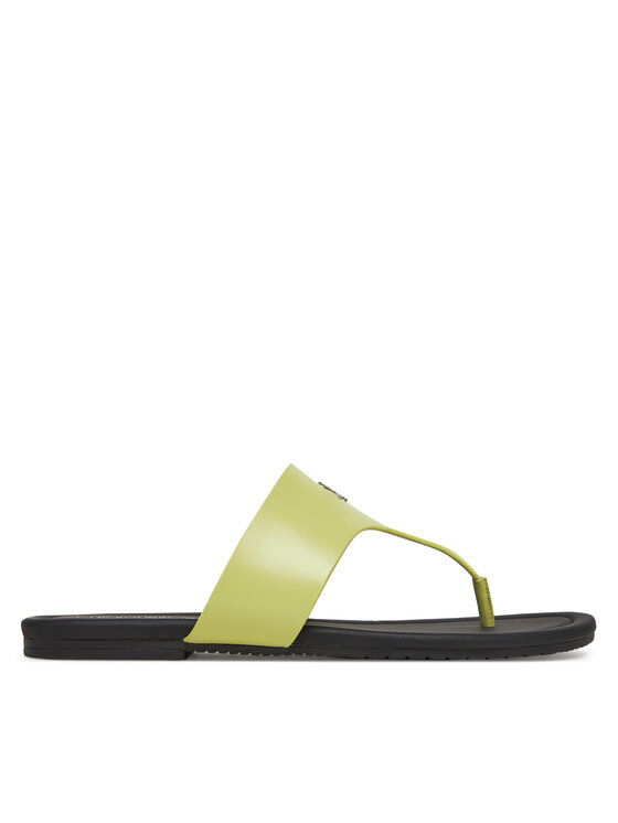Calvin Klein Jeans Джапанки Flat Sandal Toepost Mg YW0YW01691 Зелен цвят на ниска цена