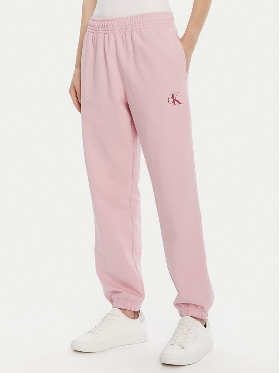 Calvin Klein Jeans Долнище анцуг Moologo LV047B235G Розов Regular Fit цвят на ниска цена