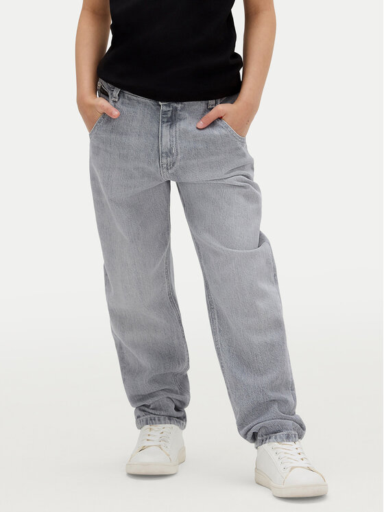 Calvin Klein Jeans Дънки IG0IG02607 M Тъмносин Wide Leg цвят на ниска цена