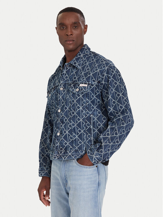 Calvin Klein Jeans Дънково яке LV04RD767G Син Regular Fit цвят на ниска цена