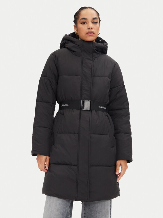 Calvin Klein Jeans Зимно яке J20J224122 Черен Relaxed Fit цвят на ниска цена