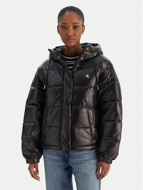 Calvin Klein Jeans Зимно яке LV047D505G Черен Relaxed Fit цвят на ниска цена