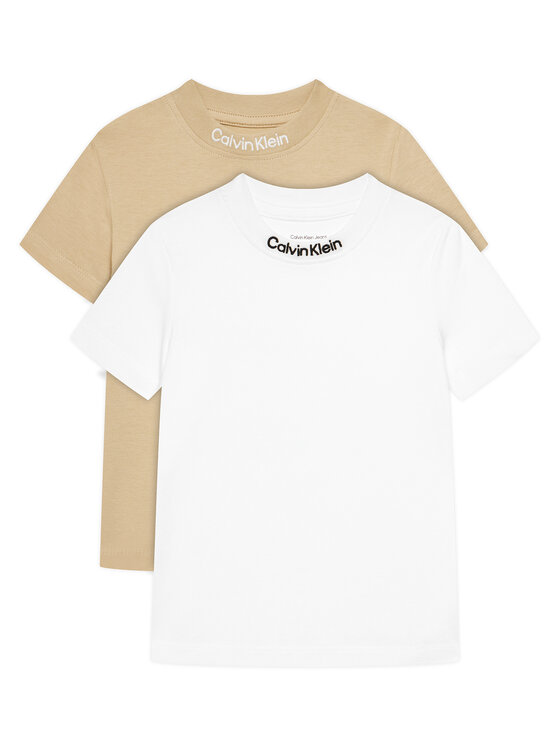 Calvin Klein Jeans Комплект тениски Embro Logo IB0IB02529 D Цветен Regular Fit цвят на ниска цена