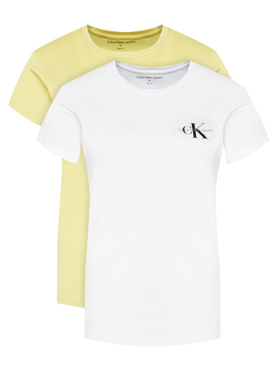 Calvin Klein Jeans Комплект тениски J20J219734 Цветен Slim Fit цвят на ниска цена