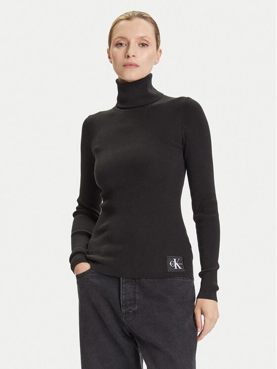 Calvin Klein Jeans Поло LV047D350G Черен Regular Fit цвят на ниска цена