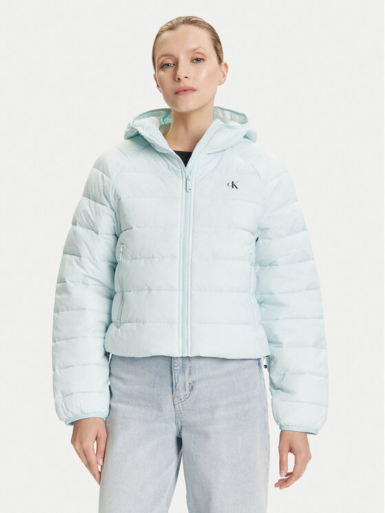 Calvin Klein Jeans Преходно яке LV047C510G Светлосиньо Regular Fit цвят на ниска цена