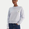 Calvin Klein Jeans Пуловер Ck Embro Badge LV047D351G Светлосиньо Regular Fit цвят на ниска цена