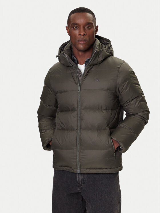 Calvin Klein Jeans Пухено яке LV04RC518G Каки Regular Fit цвят на ниска цена