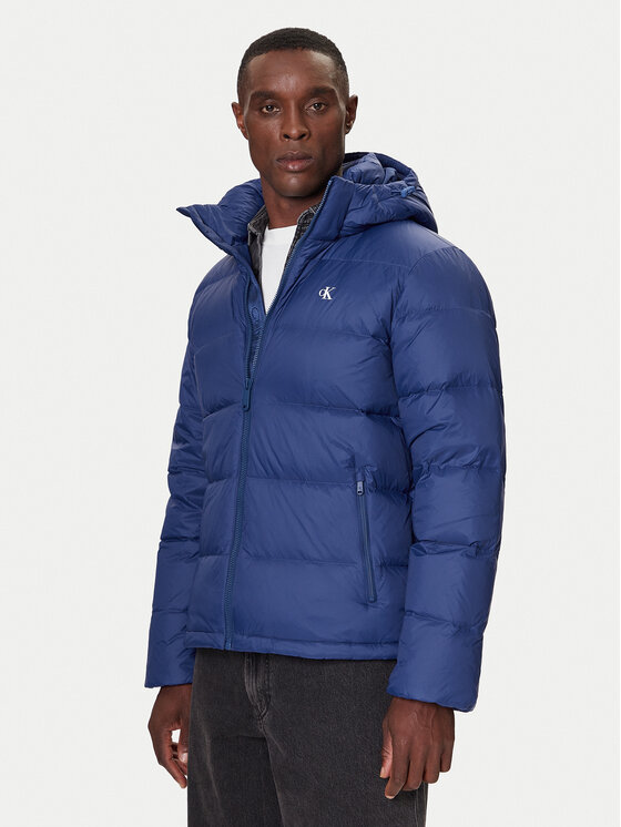 Calvin Klein Jeans Пухено яке LV04RC518G Син Regular Fit цвят на ниска цена