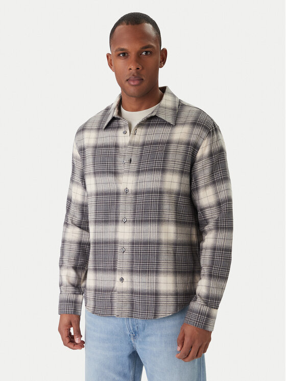 Calvin Klein Jeans Риза Easy LV04RD105G Бежов Regular Fit цвят на ниска цена