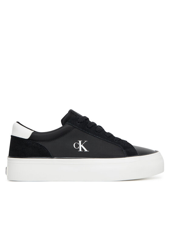 Calvin Klein Jeans Сникърси Vulc Flatform Mg Nylon Mix YW0YW01896 Черен цвят на ниска цена