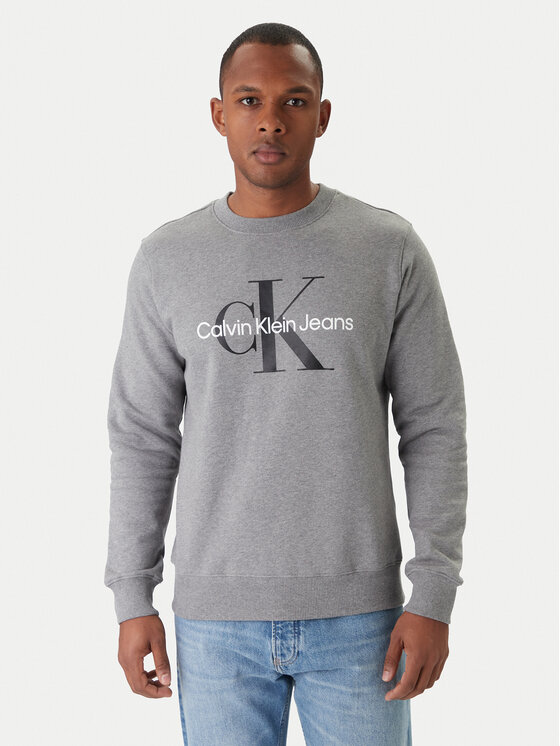Calvin Klein Jeans Суитшърт J30J320933 Сив Regular Fit цвят на ниска цена