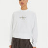Calvin Klein Jeans Суитшърт Monologo J20J224177 Бял Regular Fit цвят на ниска цена