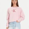 Calvin Klein Jeans Суитшърт Monologo LV047B234G Розов Relaxed Fit цвят на ниска цена