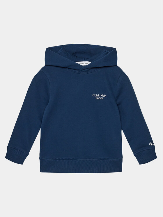 Calvin Klein Jeans Суитшърт Stack Logo IB0IB01293 Тъмносин Regular Fit цвят на ниска цена