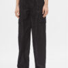 Calvin Klein Jeans Текстилни панталони Loose Logo Aop Cargo Pant J20J222596 Черен Regular Fit цвят на ниска цена