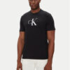 Calvin Klein Jeans Тишърт Center Monogram LV04RC857G Черен Regular Fit цвят на ниска цена