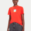 Calvin Klein Jeans Тишърт Classic Monogram LV047D874G Червен Relaxed Fit цвят на ниска цена