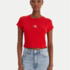Calvin Klein Jeans Тишърт LV047AB802 Червен Slim Fit цвят на ниска цена