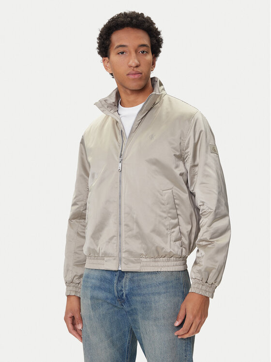 Calvin Klein Jeans Яке бомбър Harrington LV04RC516G Бежов Regular Fit цвят на ниска цена