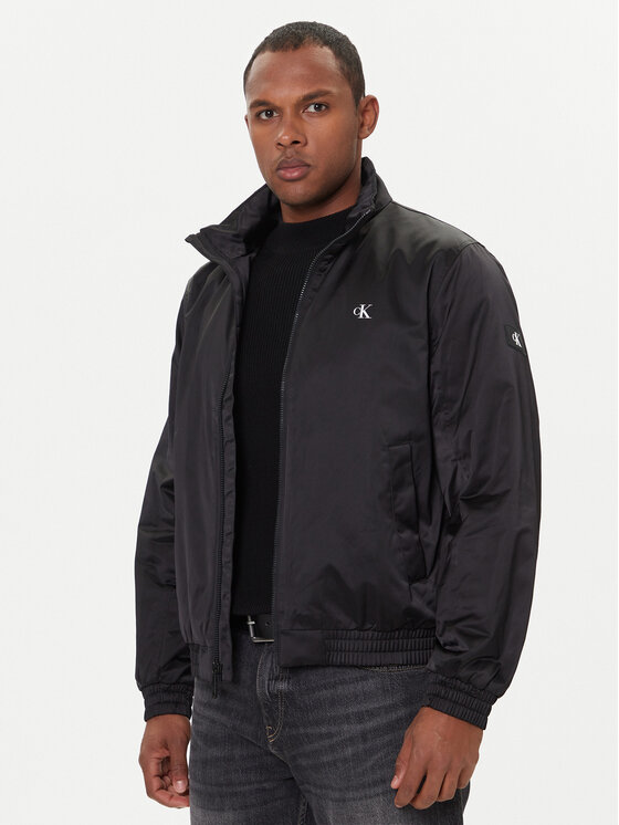 Calvin Klein Jeans Яке бомбър Harrington LV04RC516G Черен Regular Fit цвят на ниска цена