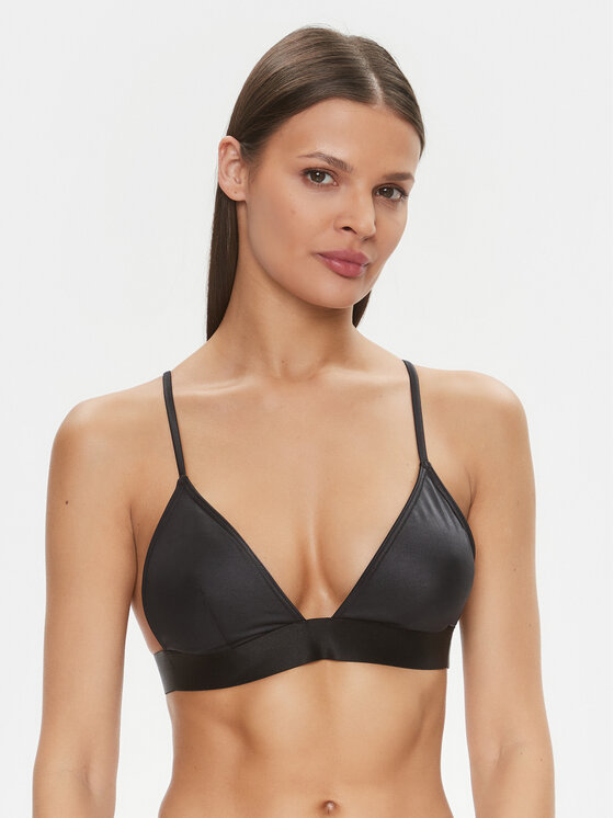 Calvin Klein Swimwear Горнище на бански KW0KW02281 Черен цвят на ниска цена