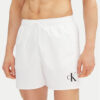 Calvin Klein Swimwear Плувни шорти KM0KM01101 Бял Regular Fit цвят на ниска цена