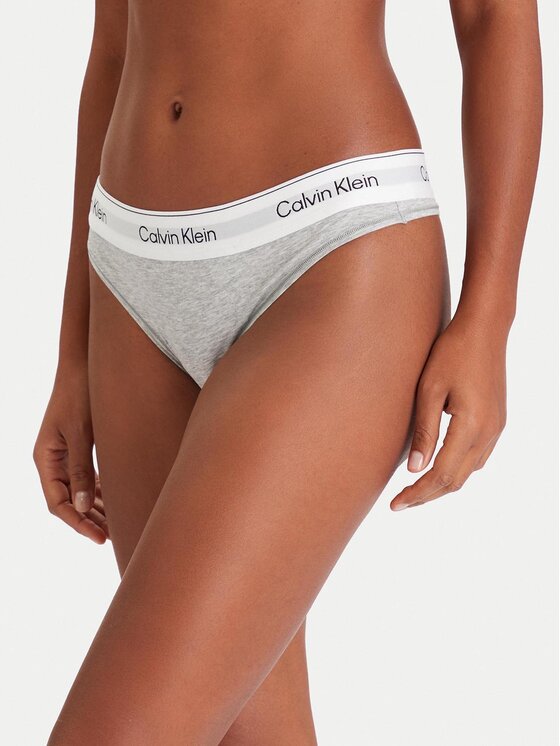 Calvin Klein Underwear Бикини тип прашка LV00QF8518 Сив цвят на ниска цена