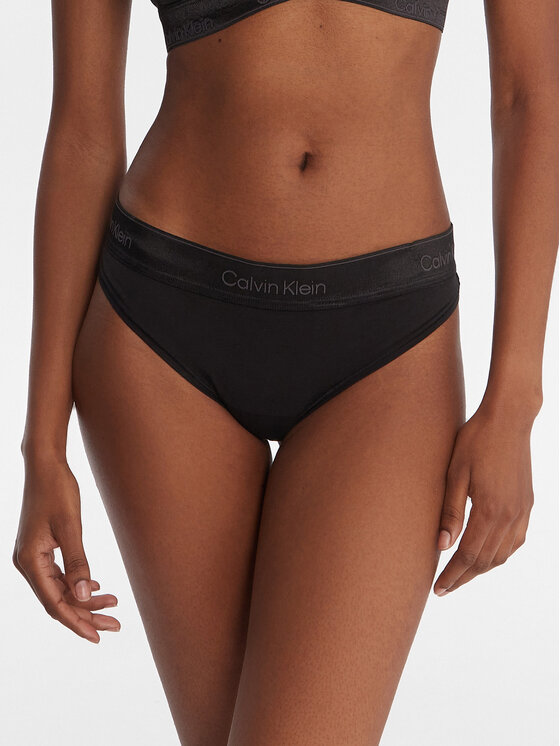 Calvin Klein Underwear Бикини тип прашка LV00QF8549 Черен цвят на ниска цена