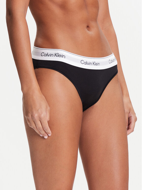 Calvin Klein Underwear Класически дамски бикини LV00QF8520 Черен цвят на ниска цена