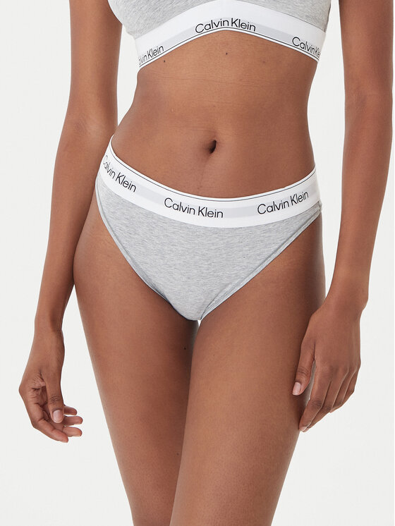 Calvin Klein Underwear Класически дамски бикини LV00QF8524 Сив цвят на ниска цена
