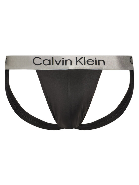 Calvin Klein Underwear Комплект слипове Jock Strap LV00NB4121 Черен цвят на ниска цена
