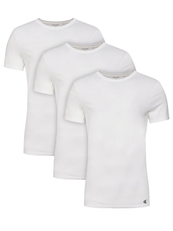 Calvin Klein Underwear Комплект тениски LV00NB4051 Бял Regular Fit цвят на ниска цена