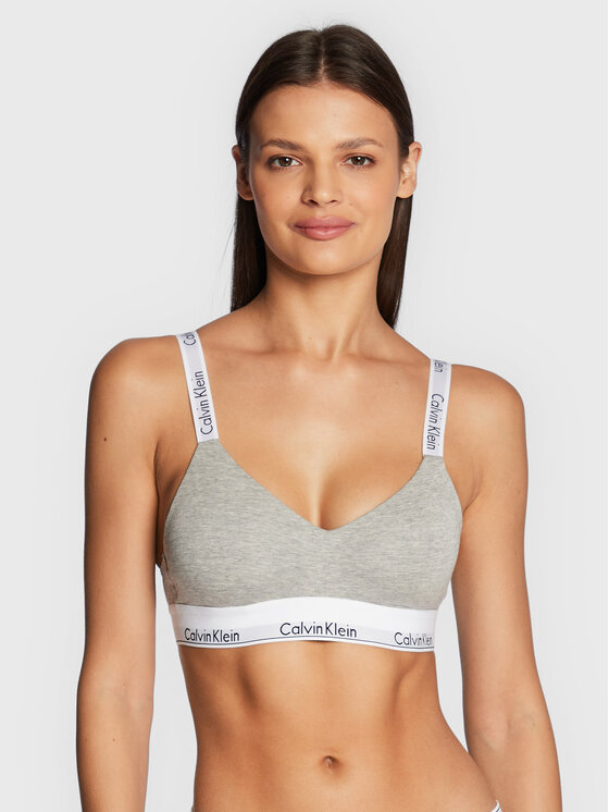 Calvin Klein Underwear Сутиен без банели 000QF7059E Сив цвят на ниска цена